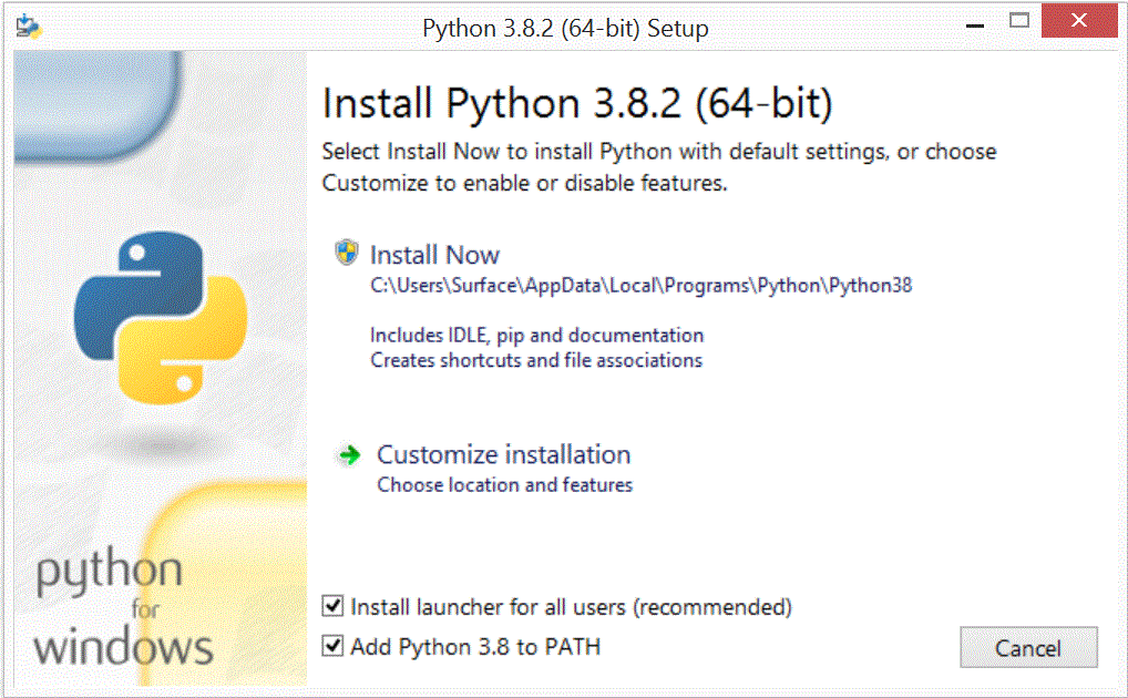 Python for Windows.